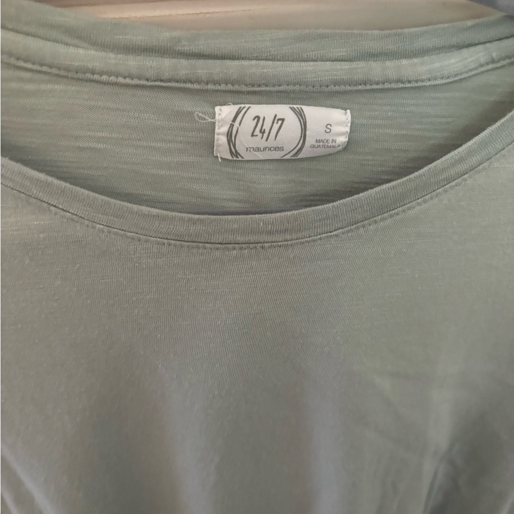 Maurices Sage Green Crewneck Women's Top